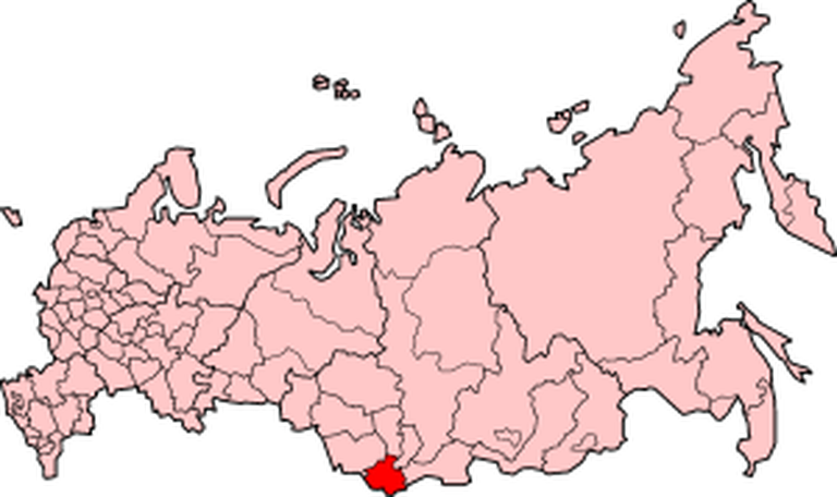 Altai Vabariik Venemaa kaardil (punasega)