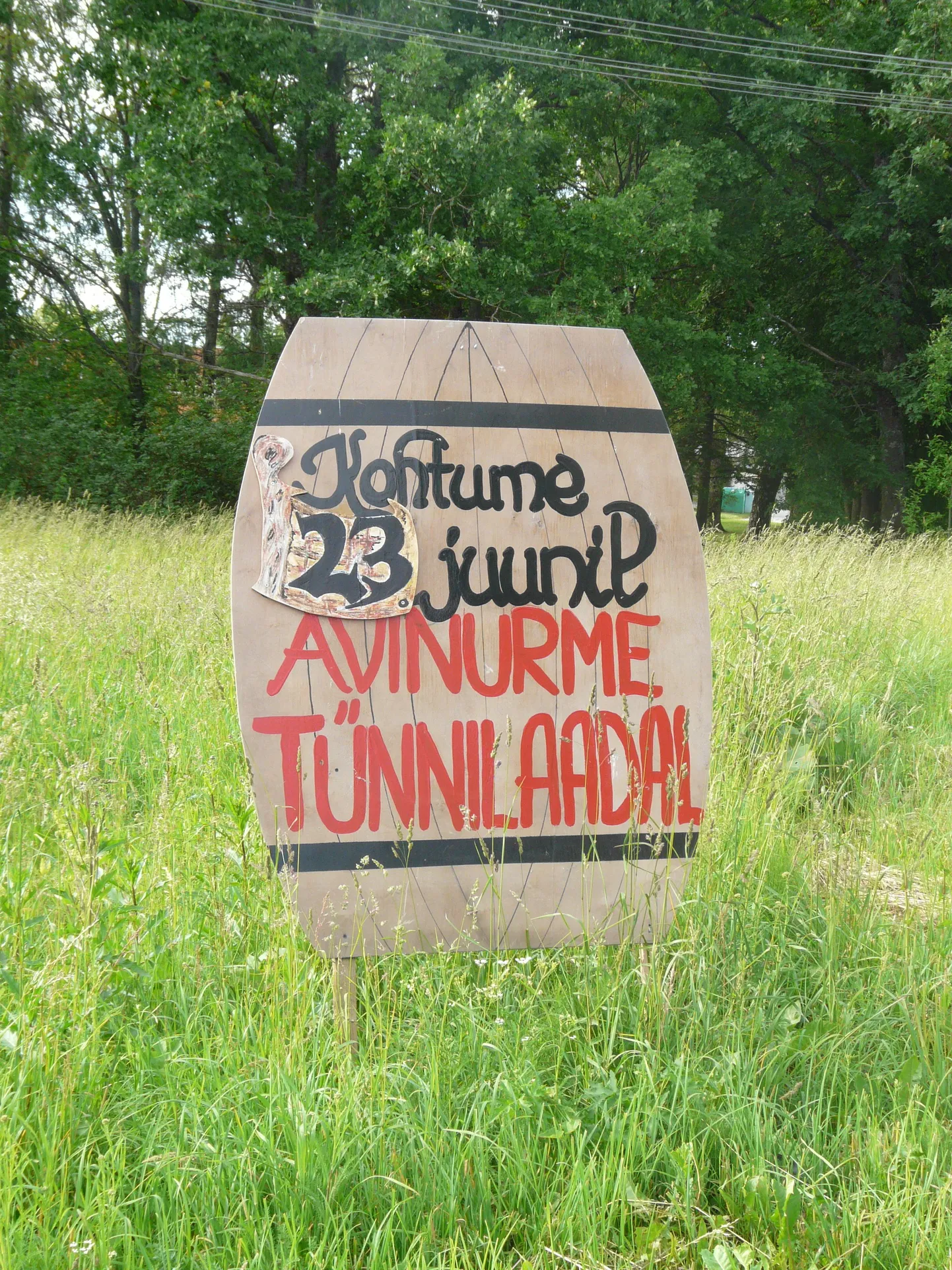 Avinurme tünnilaada infotahvel 2011.