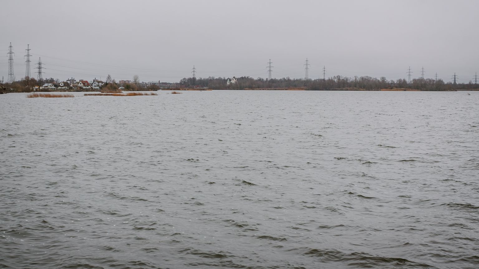 Вид на российский берег Нарвского водохранилища.
