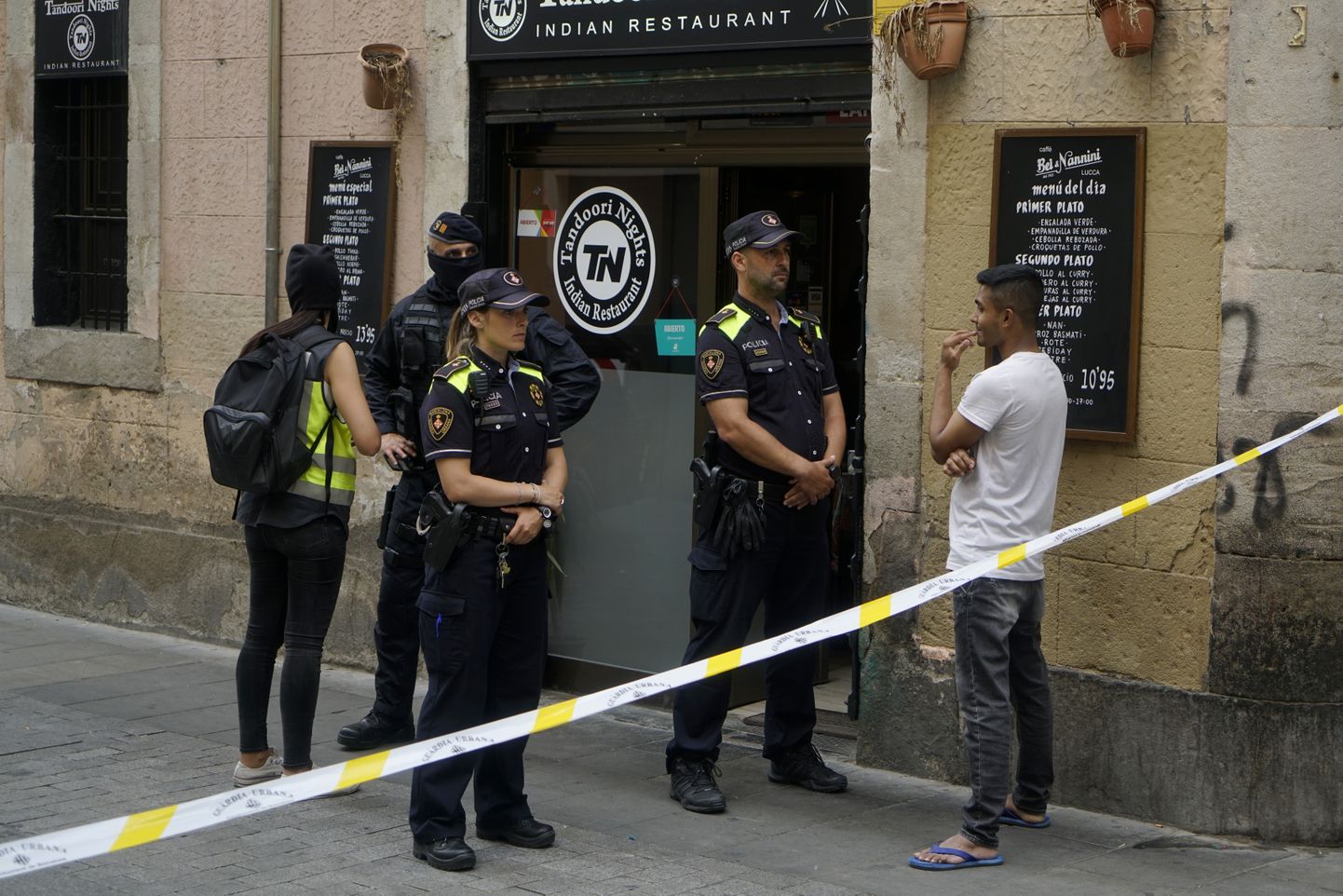 Kataloonia politsei Barcelona kesklinnas.