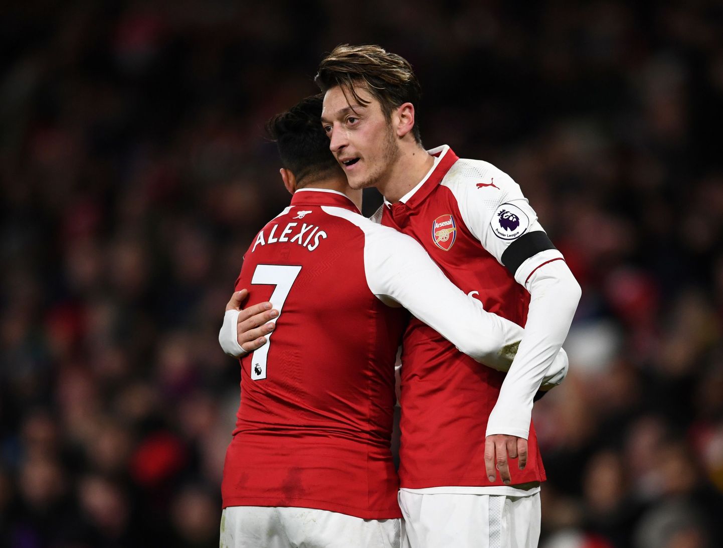 Arsenali mängijad (1.12.2017 seisuga) Alexis Sanchez ja Mesut Özil.