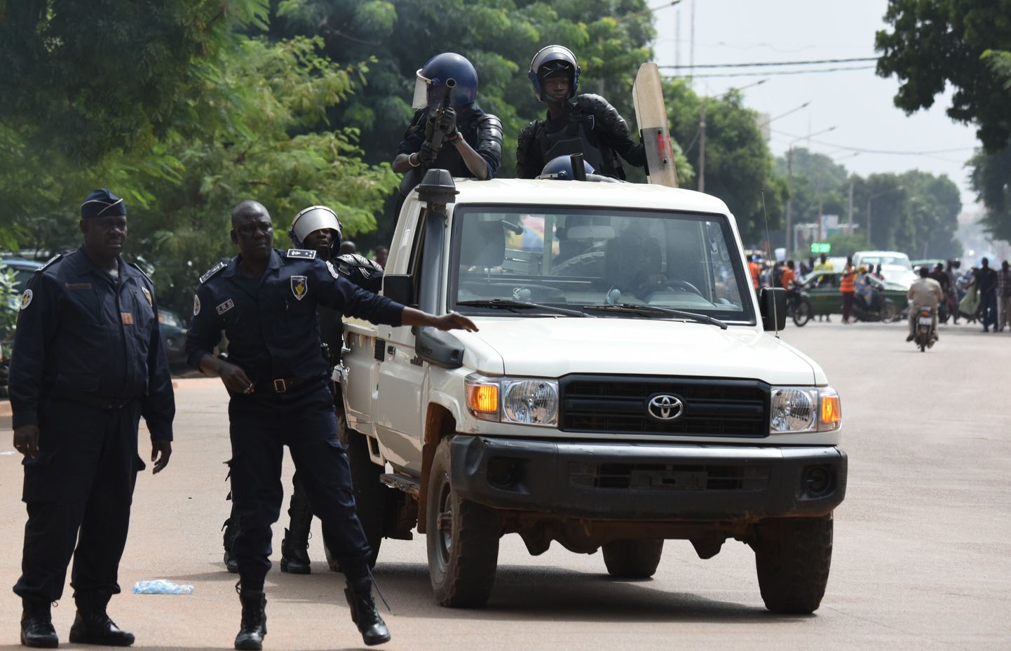 Politseinikud Ouagadougous.
