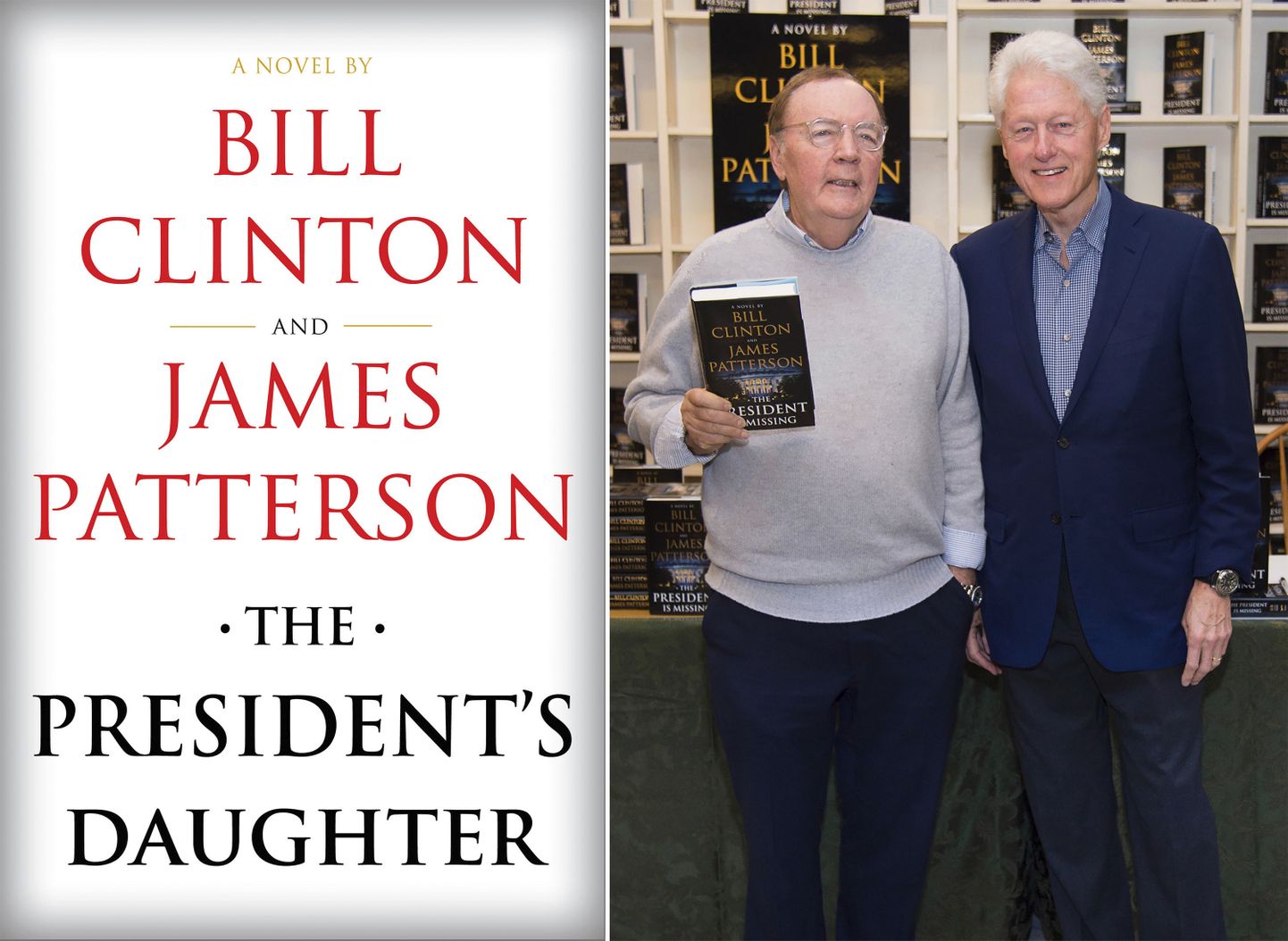 James Patterson ja Bill Clinton.