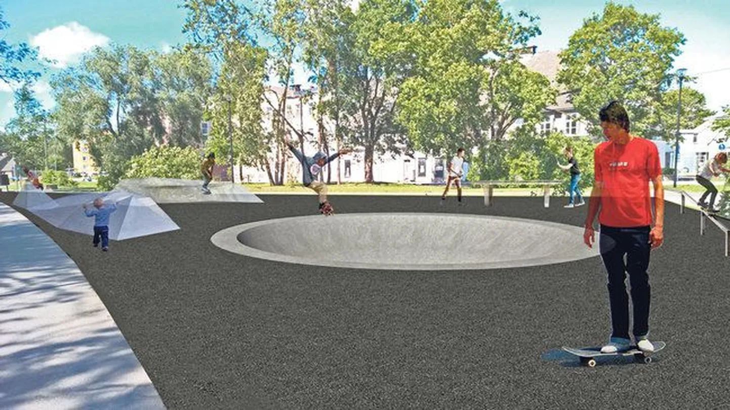 Fortuuna tänavale planeeritav rulapark.