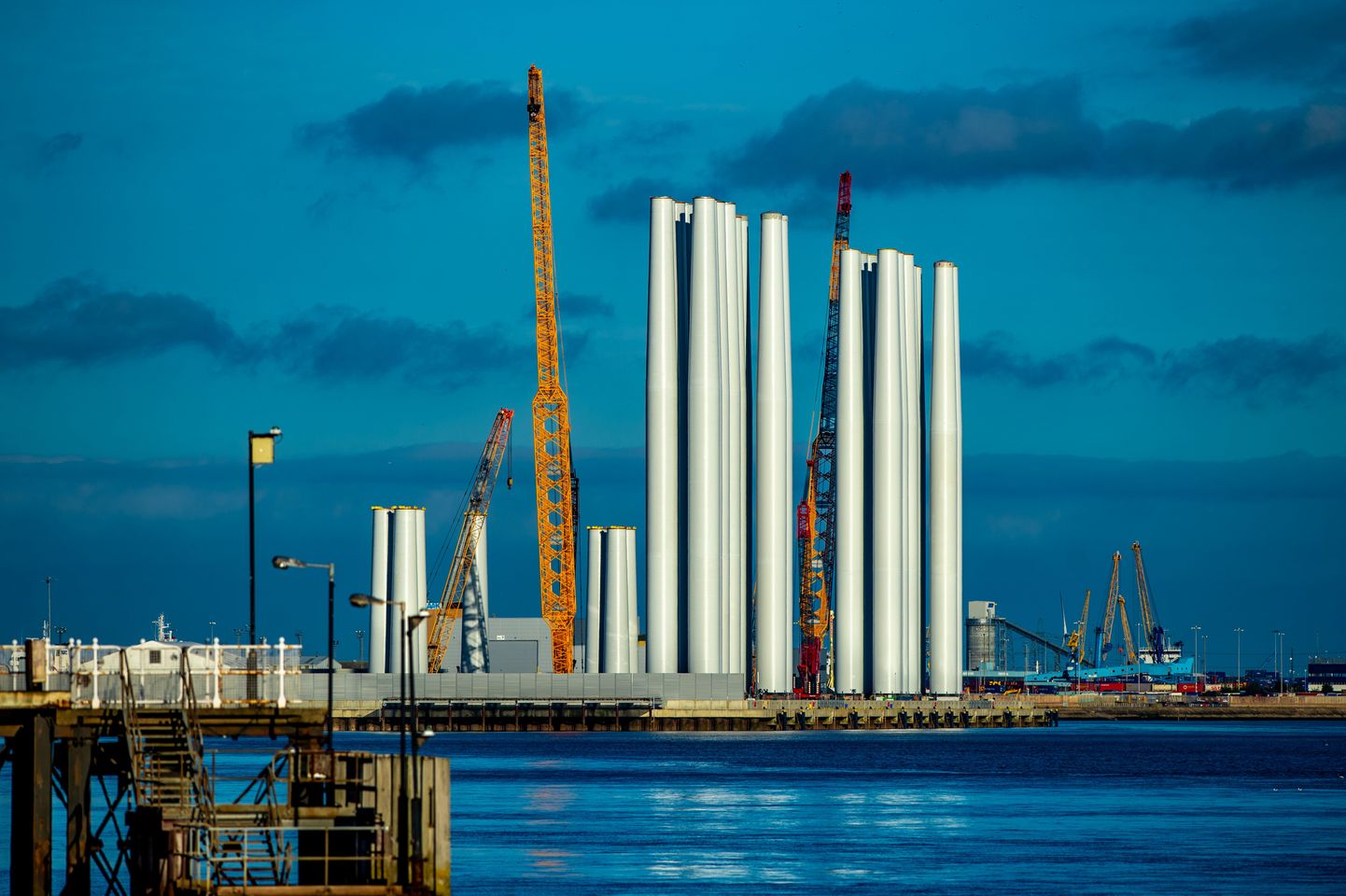 Siemens Gamesa tuulegeneraatorite detailid Alexandra Dock sadamas Hull'is
