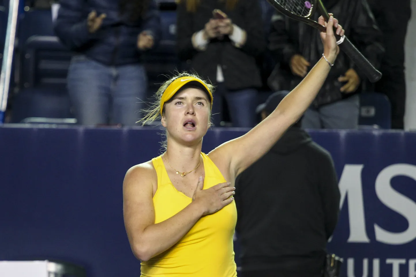 Elina Svitolina pärast võidukat matši.