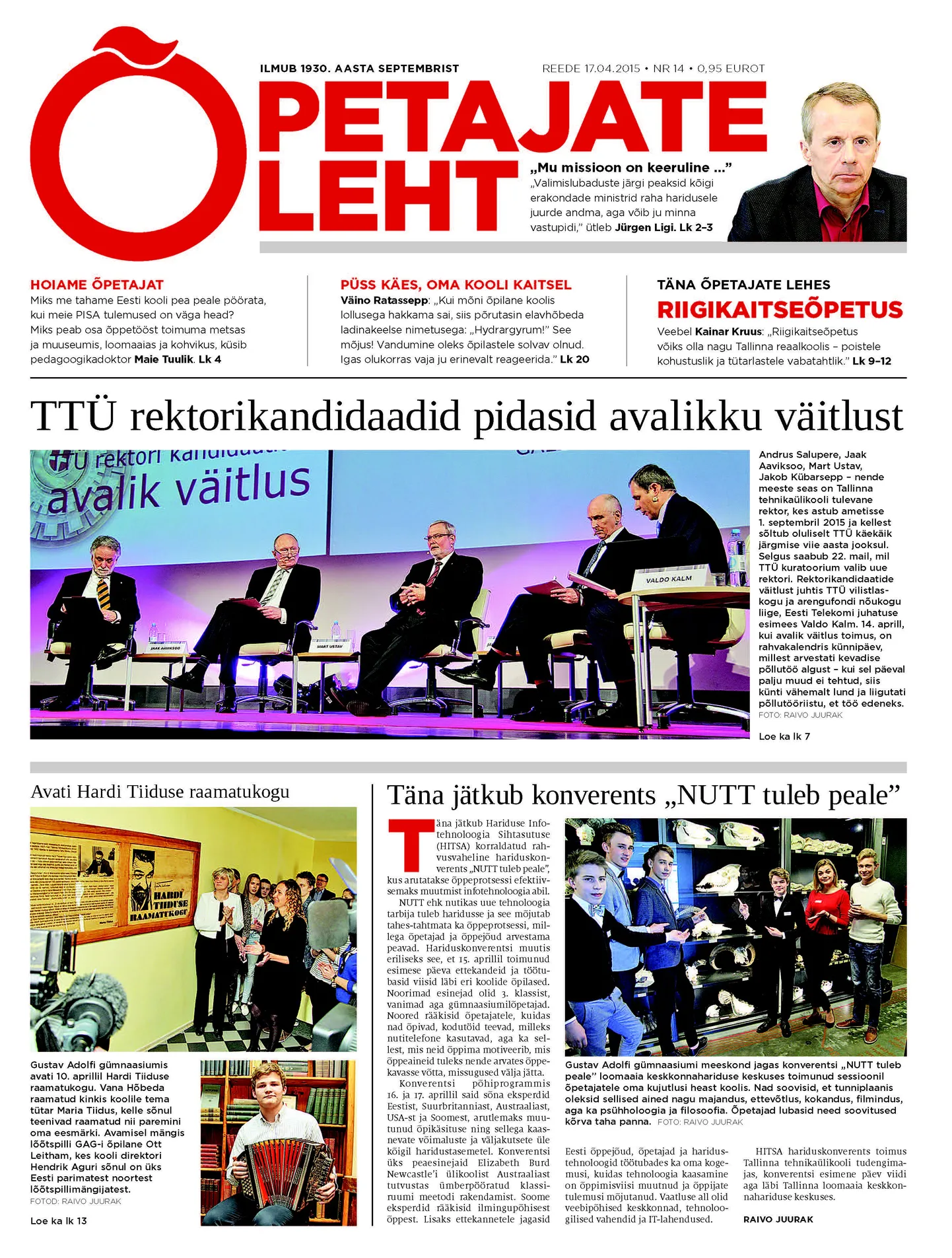 Õpetajate Leht 17. aprillil 2015