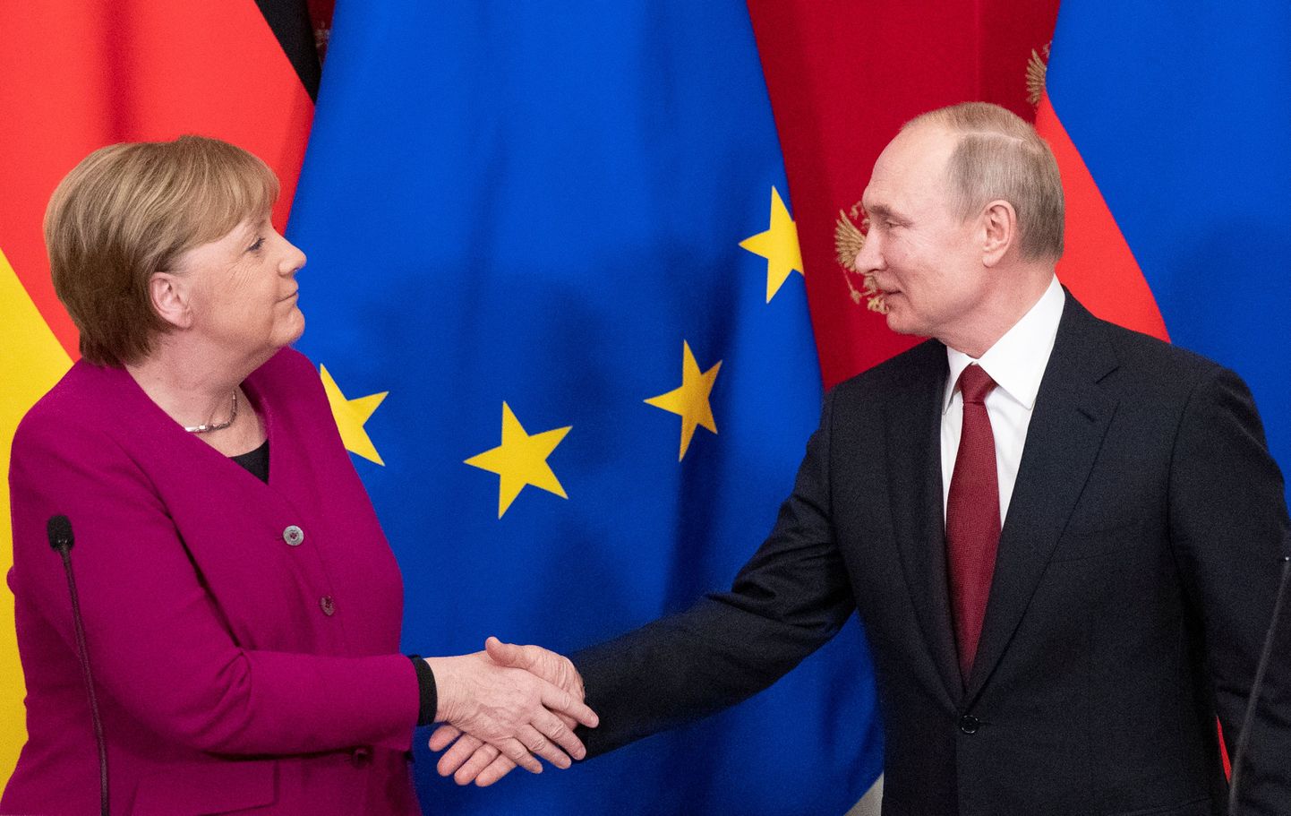 Angela Merkeli ja Vladimir Putini kohtumine Moskvas.