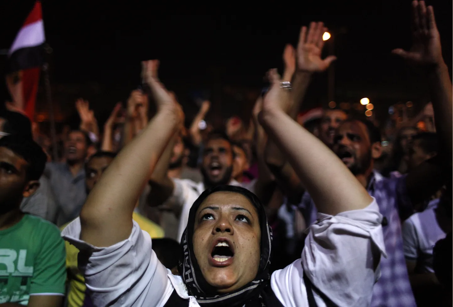 Moslemi Vennaskonna toetaja eile Kairos Tahriri väljakul meelt avaldamas.