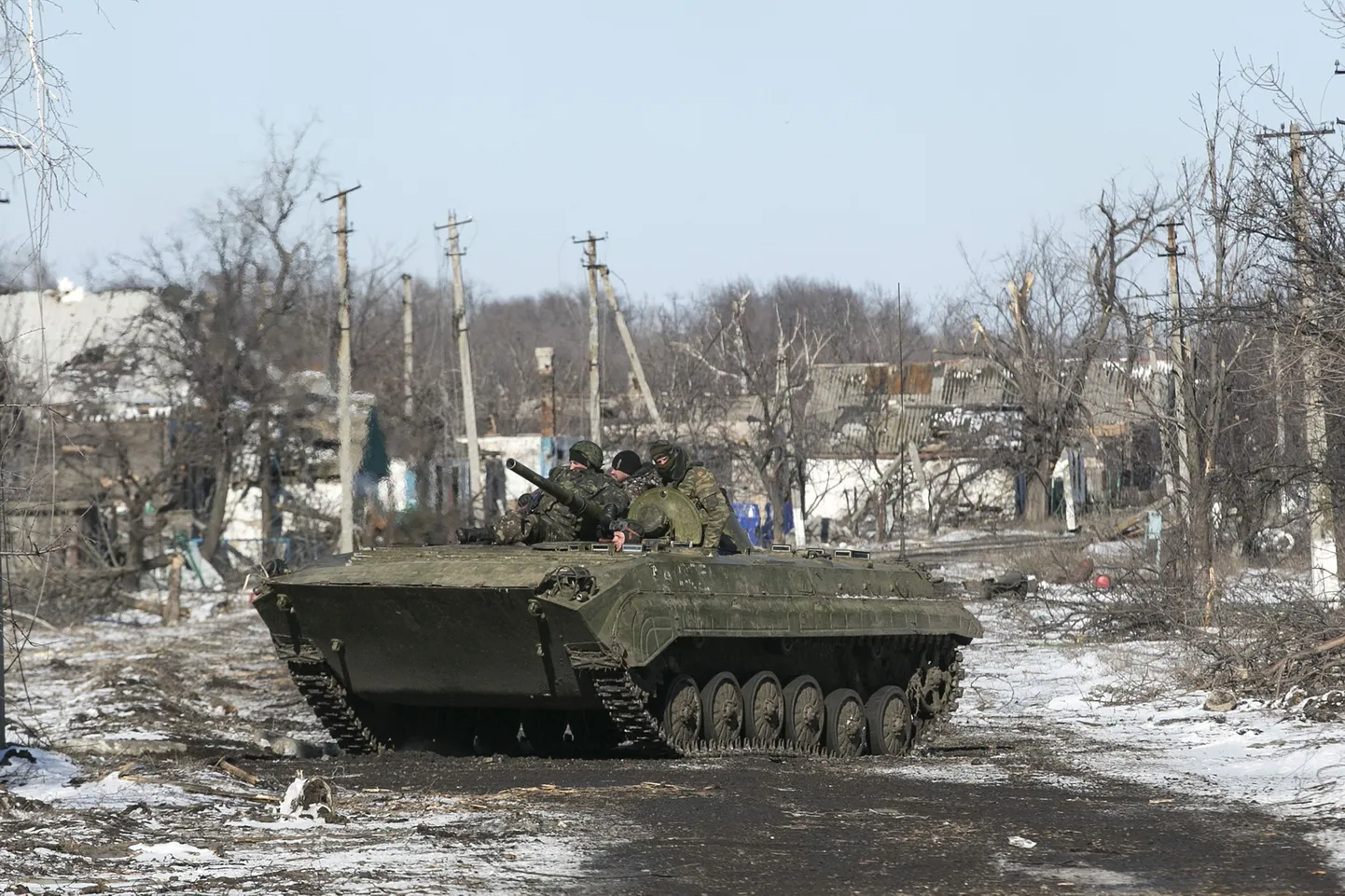Nn separatistid Debaltseve lähistel.