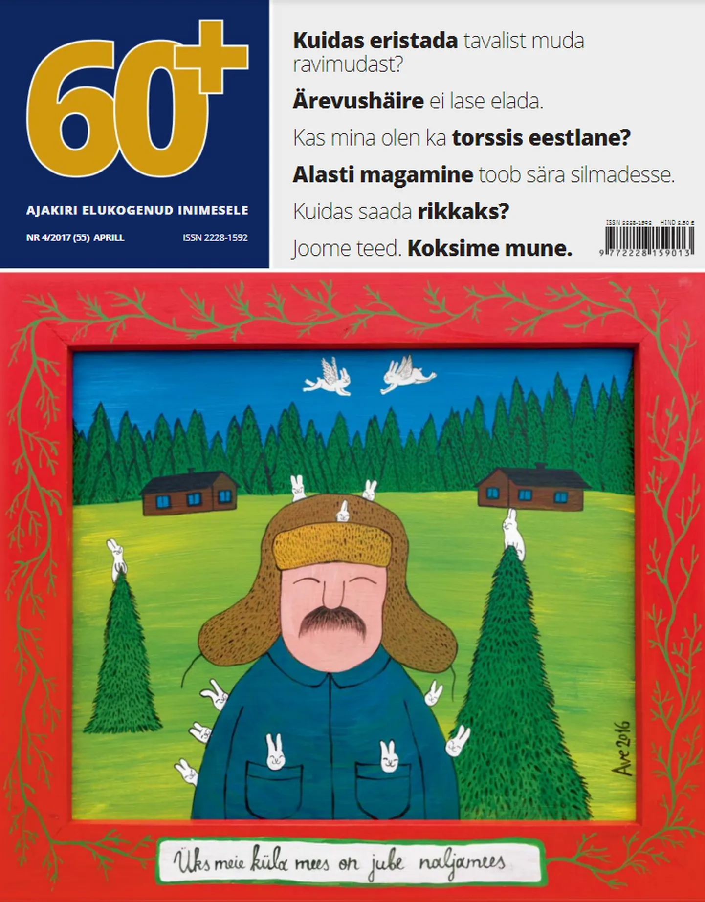 60+ ajakirja aprillikuu esikülg