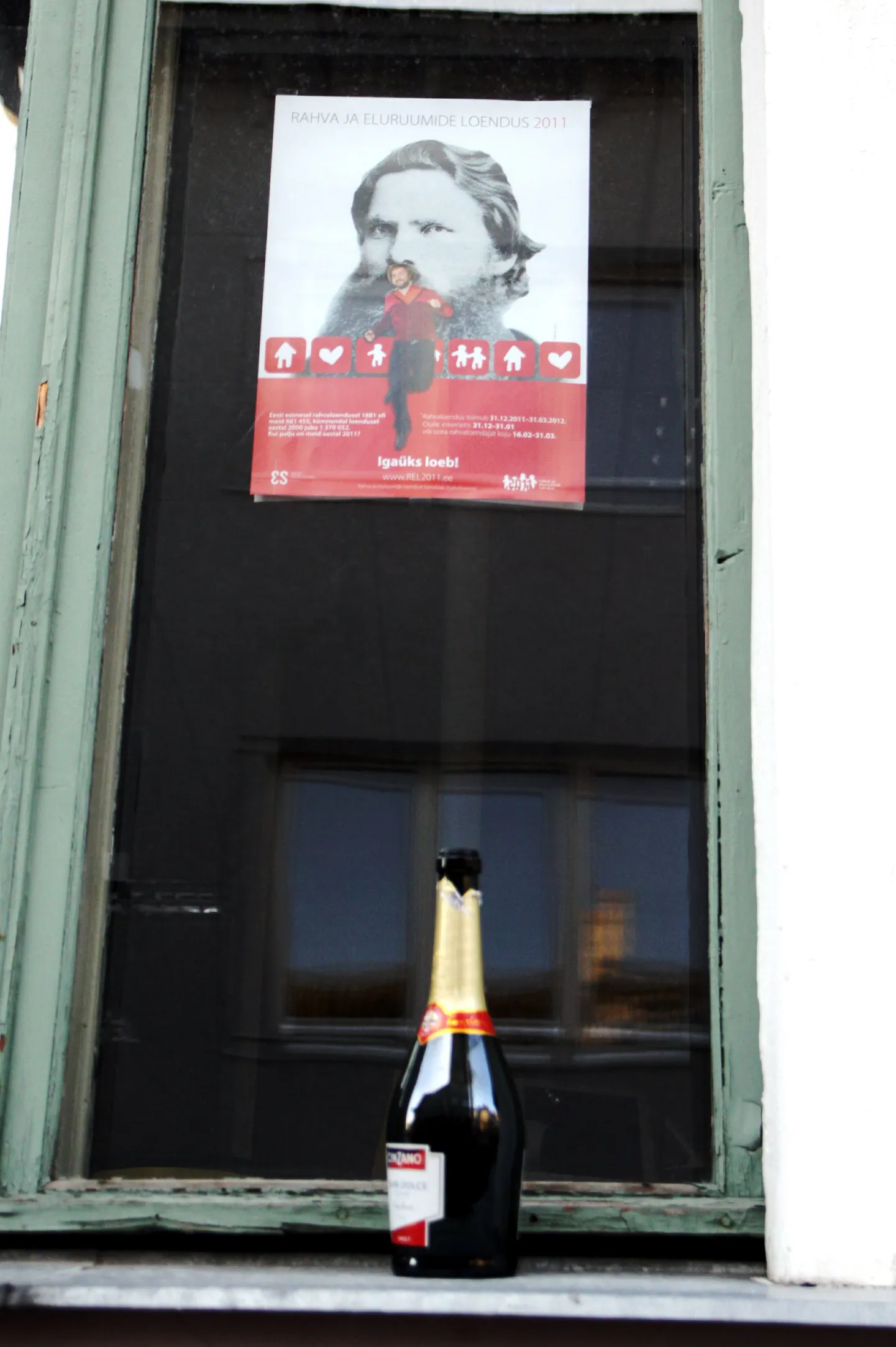 Rahvaloendusest teavitav plakat.