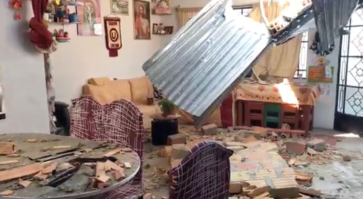 Peruu maavärinas kannatada saanud maja Moyobambas.