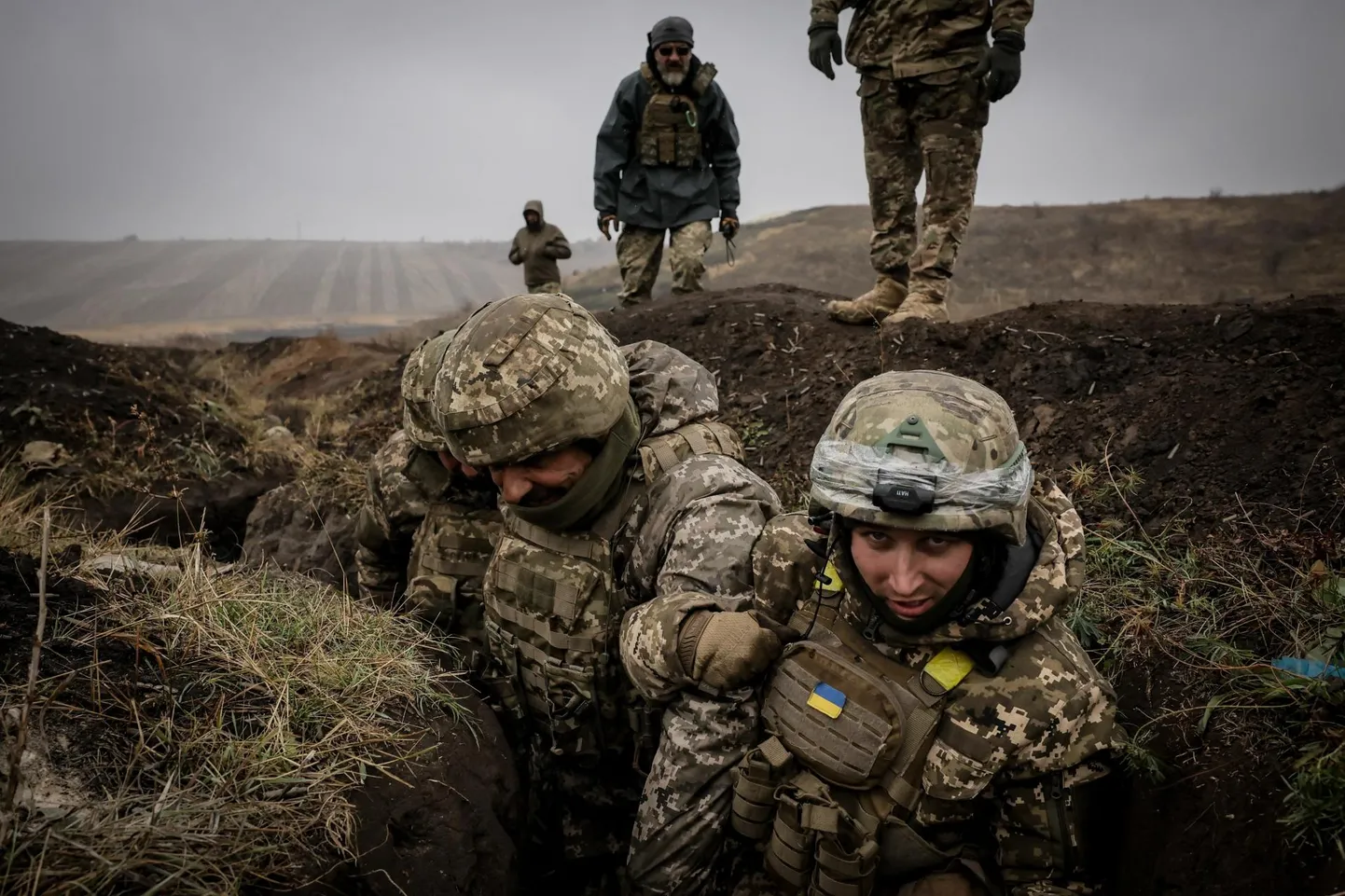 Ukraina sõdurid 6. novembril Donetski piirkonnas väljaõppel.