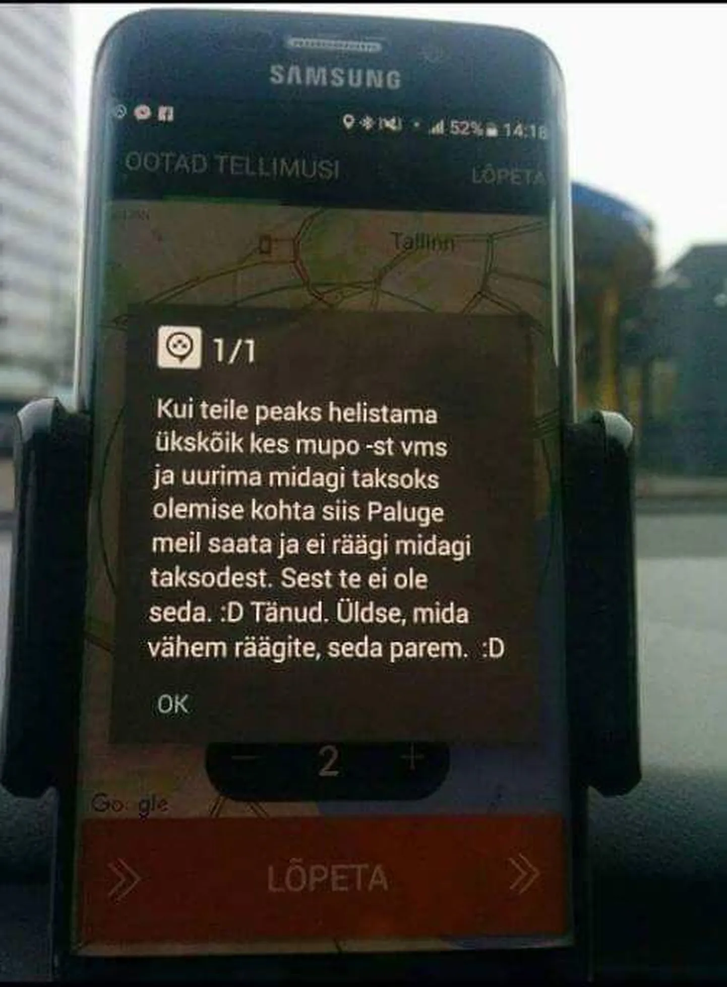 Autorendifirma juhi sõnum oma klientidele