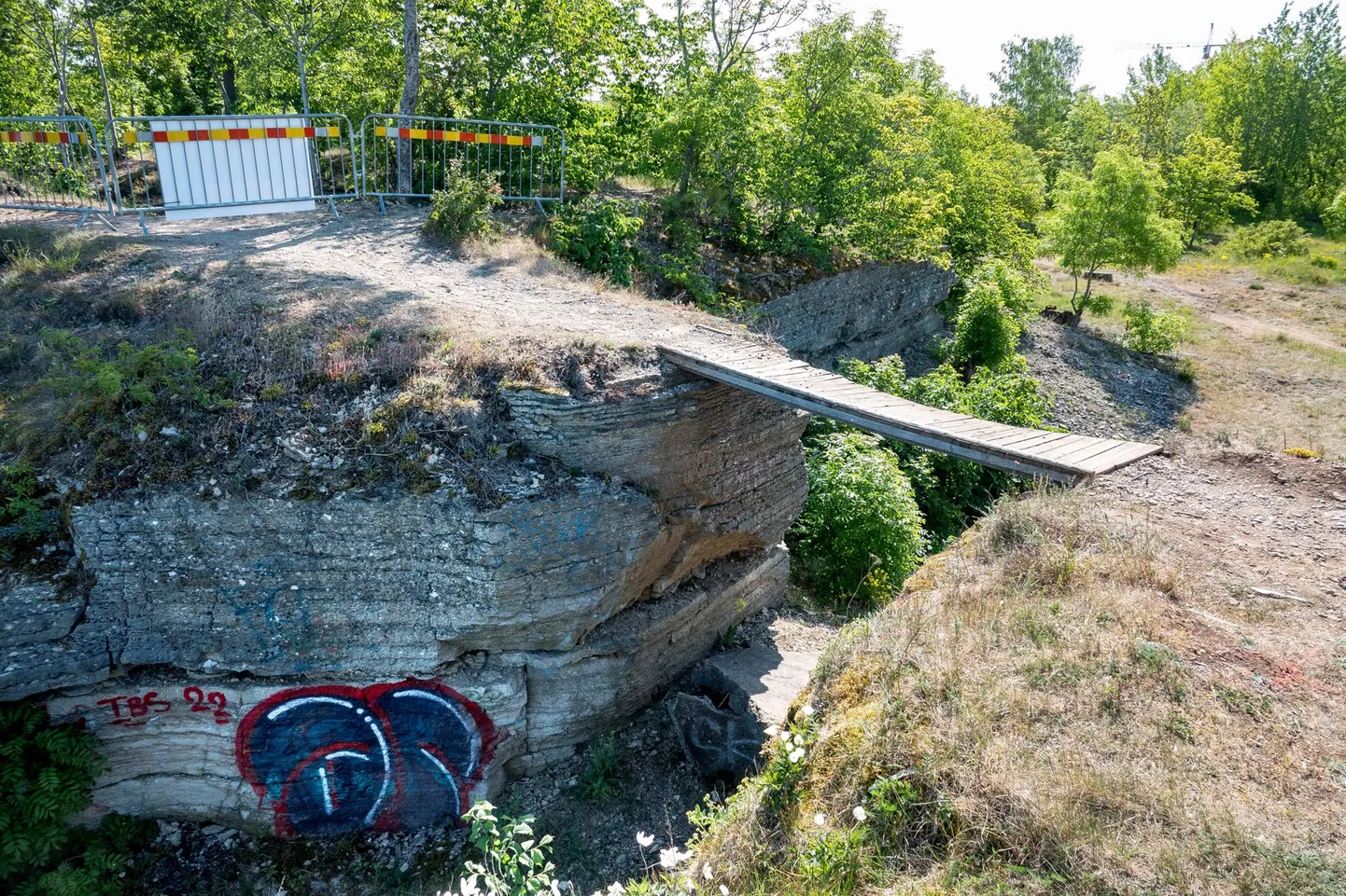 Lasnamäe pangal algasid Paevälja silla ehitustööd
