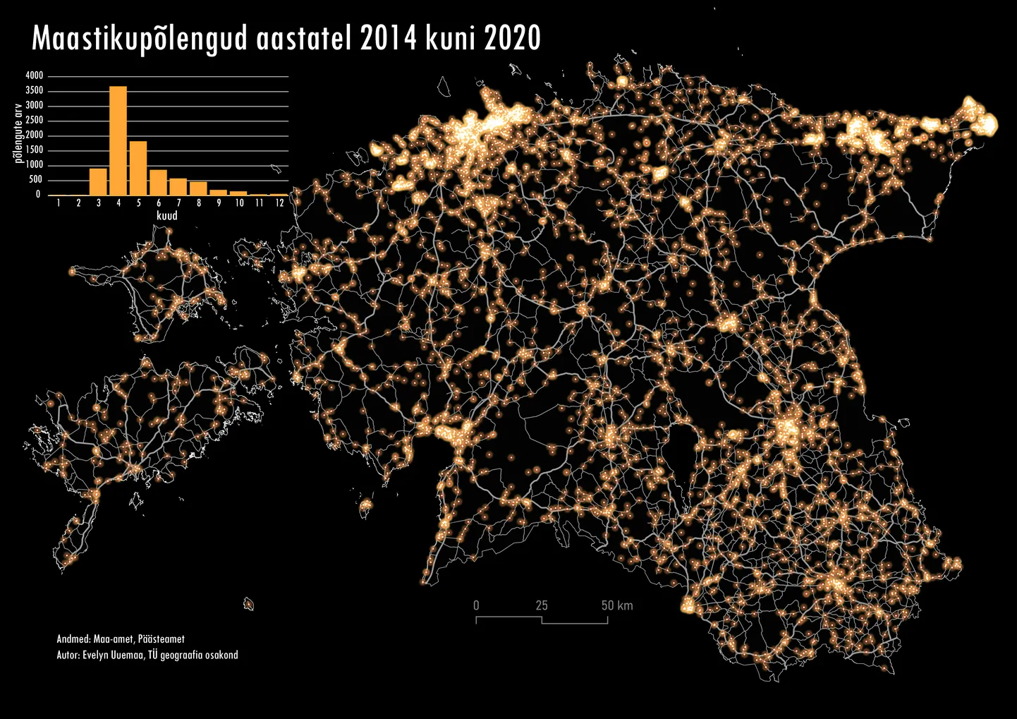 Maastikupõlengute kaart