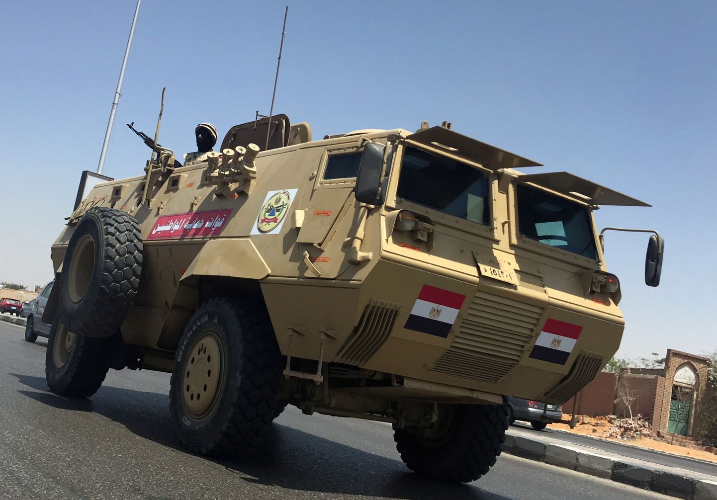 Egiptuse sõjaväepatrull Kairo maanteel.