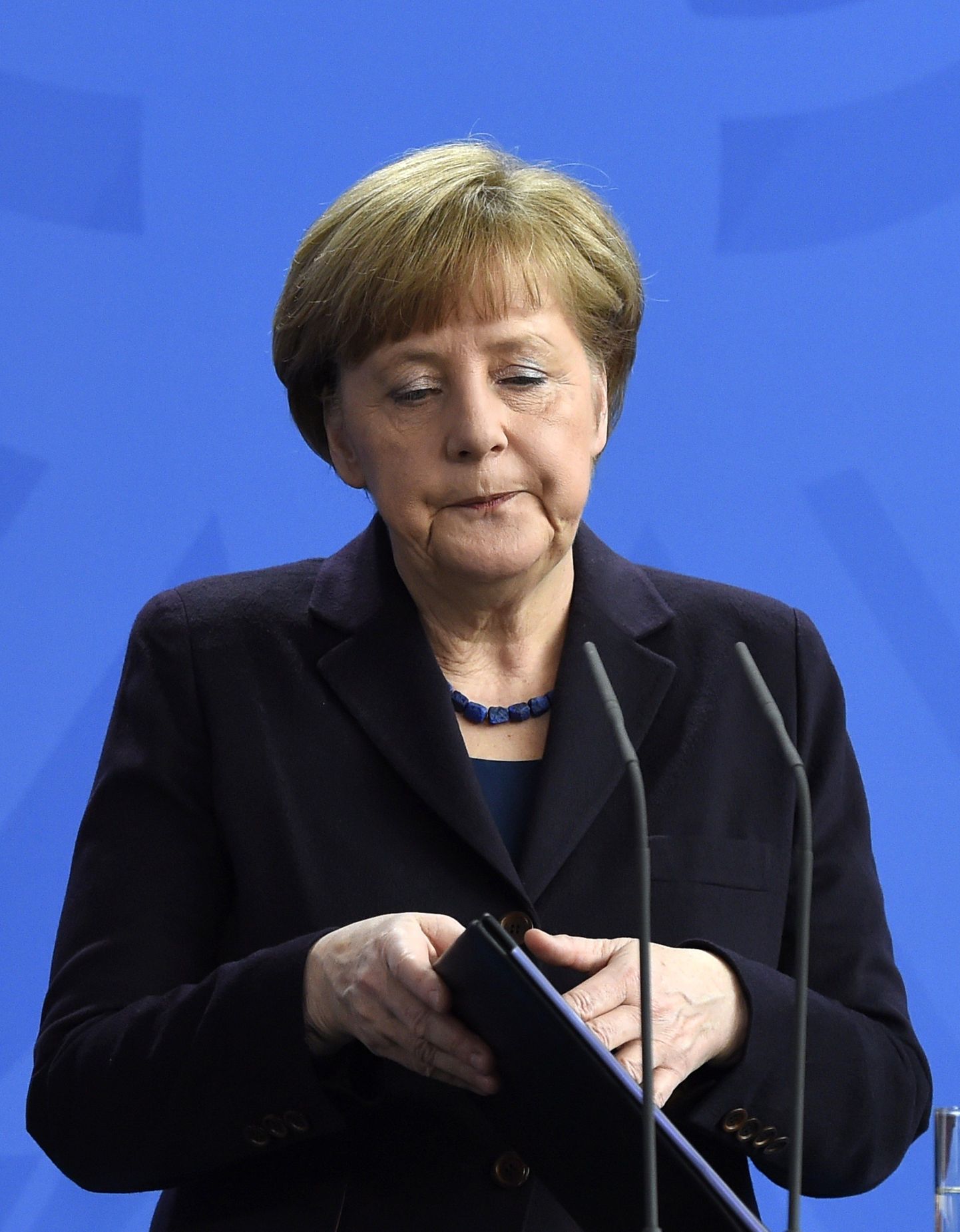 Saksa kantsler Angela Merkel pidas Berliinis täna pressikonverentsi, kus rääkis Prantsusmaal juhtunud lennukatastroofist.
