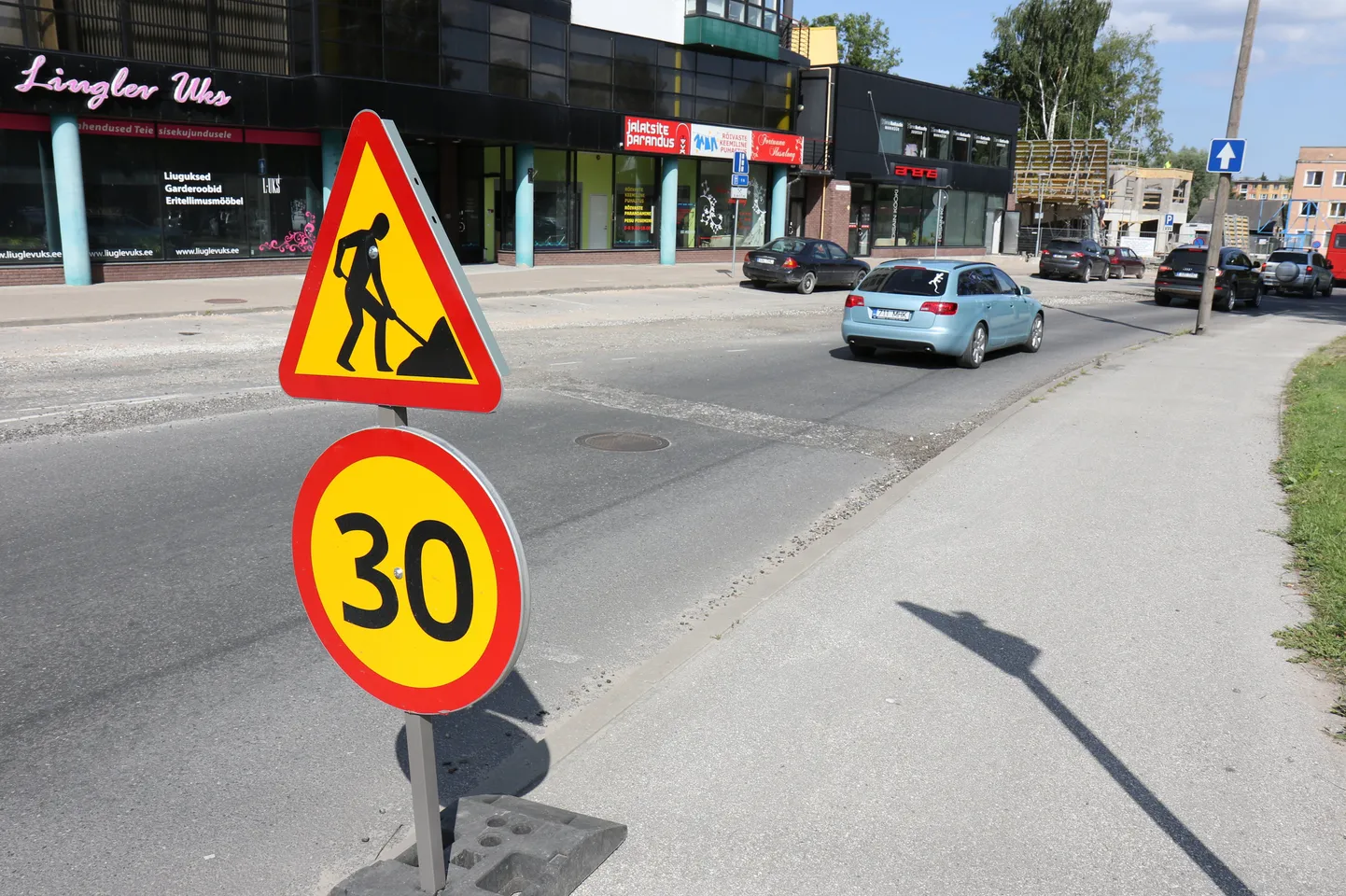 Ehitustööd Fortuuna tänaval.