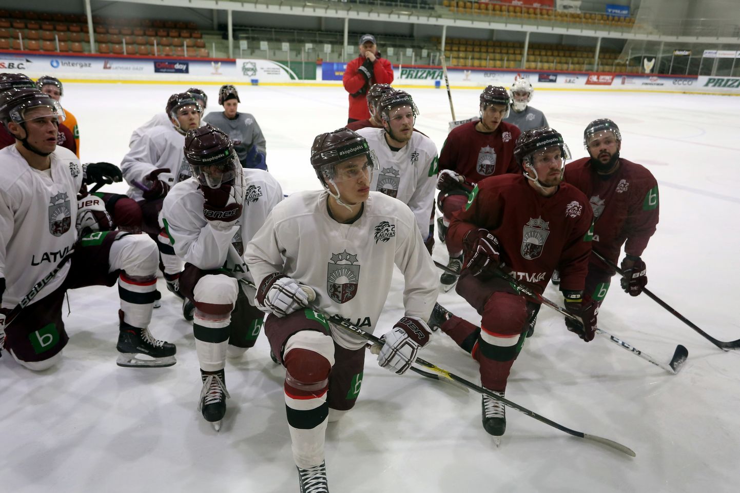 Latvijas hokeja izlases kandidātu treniņš