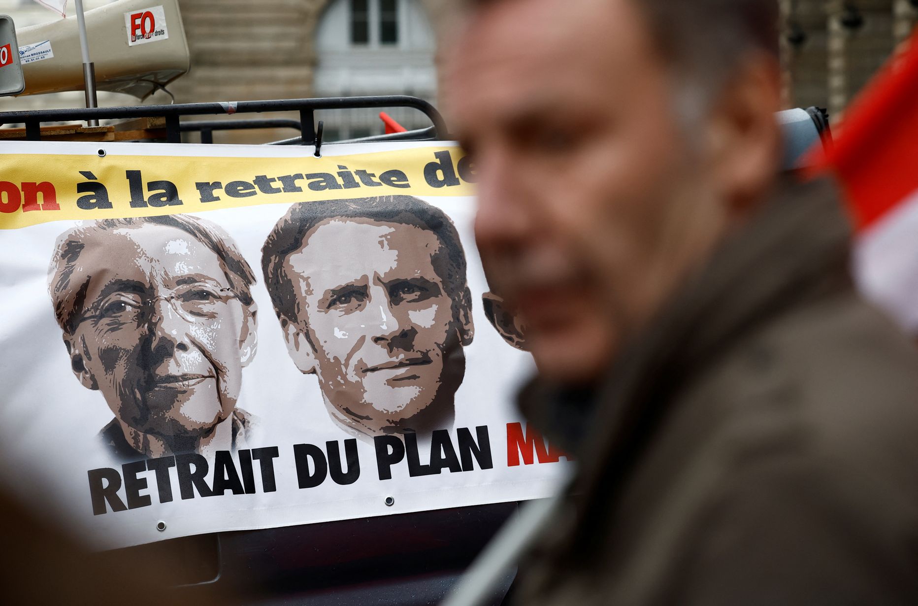 Pensionireformi vastane meeleavaldus Rennes'is.