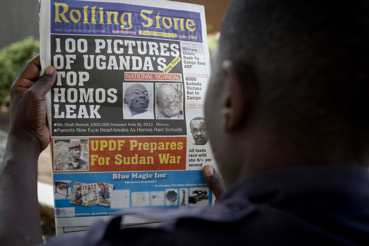 Uganda kohus keelas ajalehel Rolling Stone homode nimede avaldamise