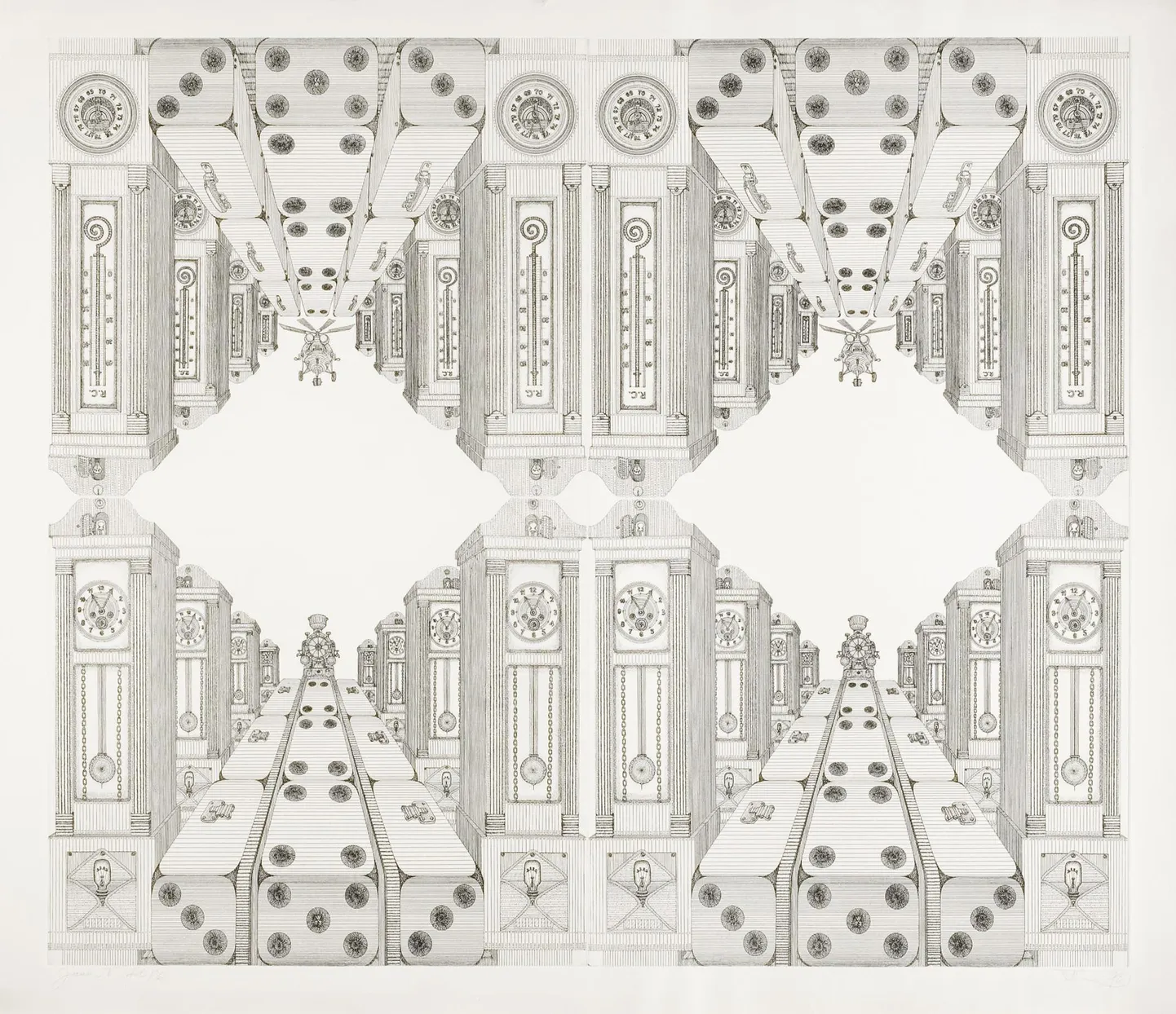 Vello Vinn, «Jaam II», 1973, ofort.   FOTO: Repro