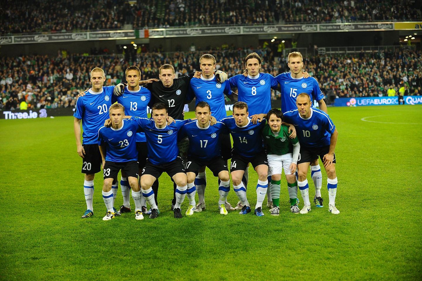 Eesti jalgpallikoondis mängus Iirimaaga.