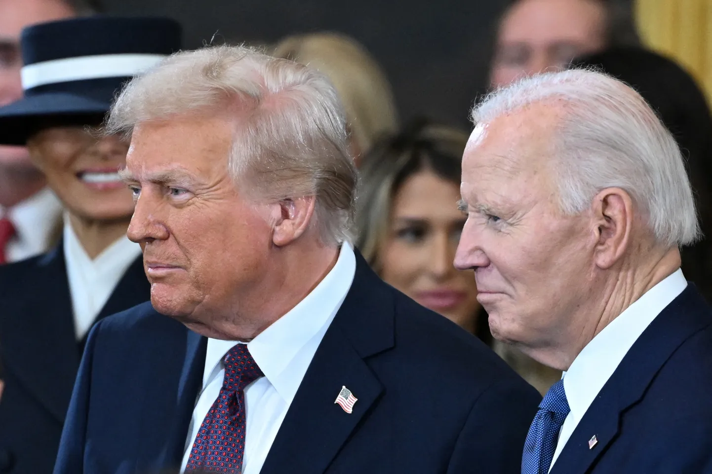 Donald Trump ja Joe Biden Trumpi ametisse vannutamise tseremoonial. 20. jaanuar 2025.
