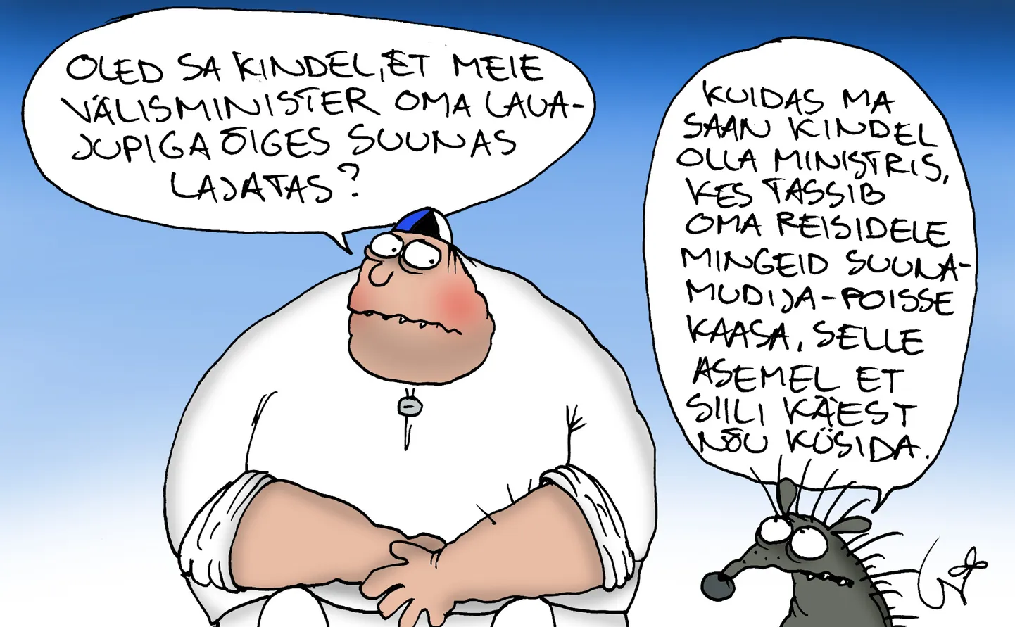Urmas Nemvalts joonistab.