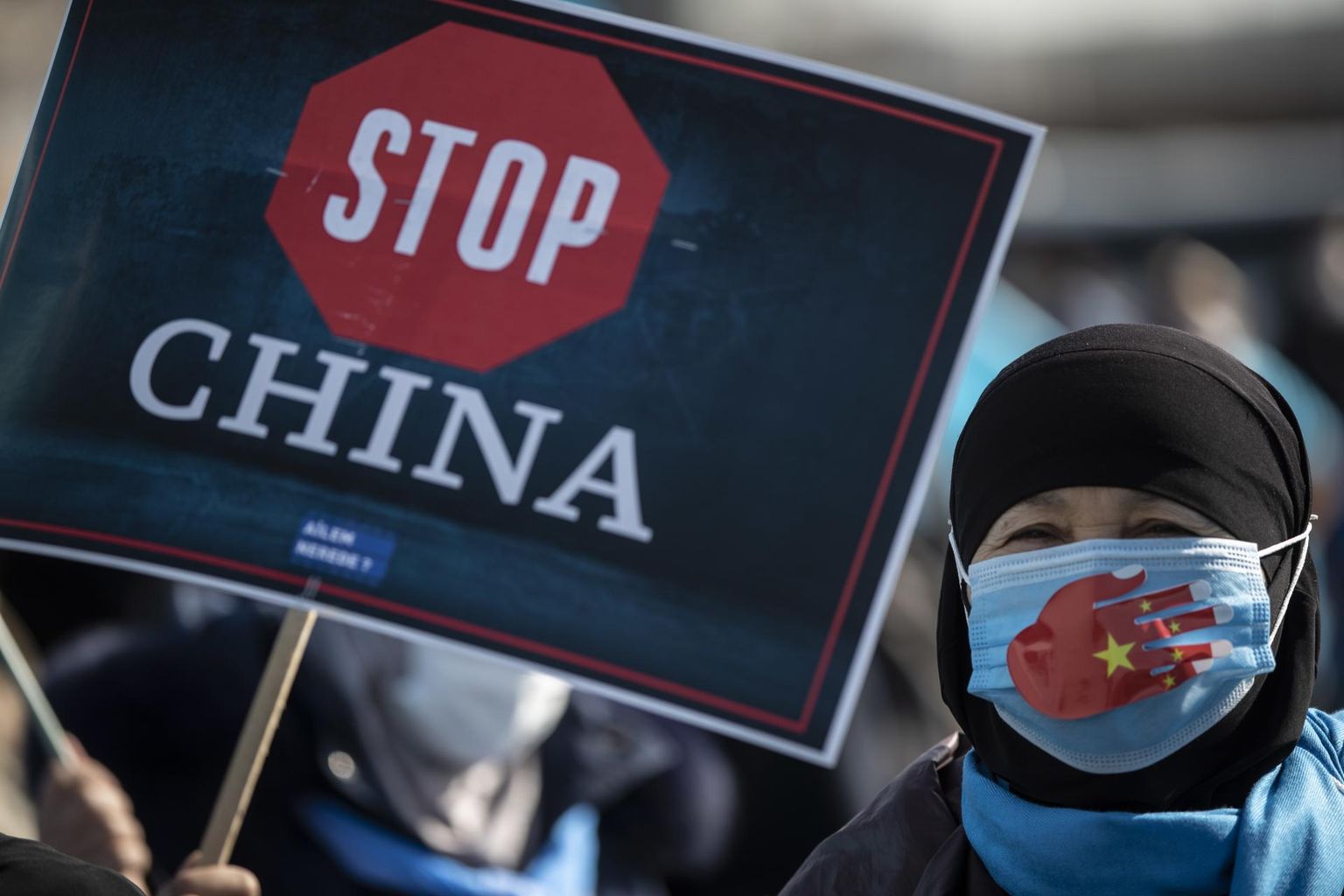 Veebruari lõpus Türgis peetud meeleavaldus uiguuride genotsiidi vastu.