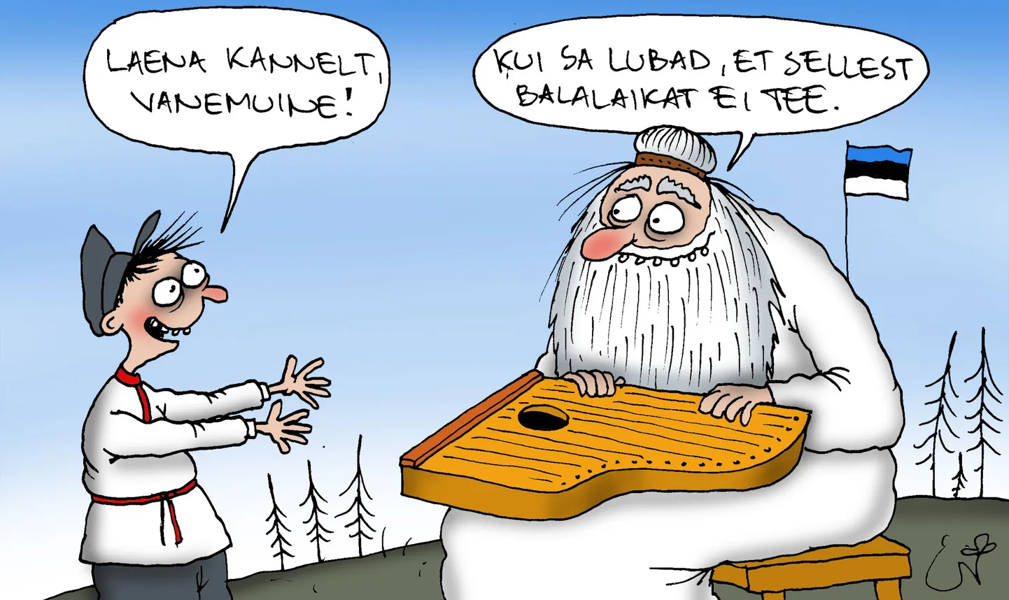 Urmas Nemvalts joonistab.