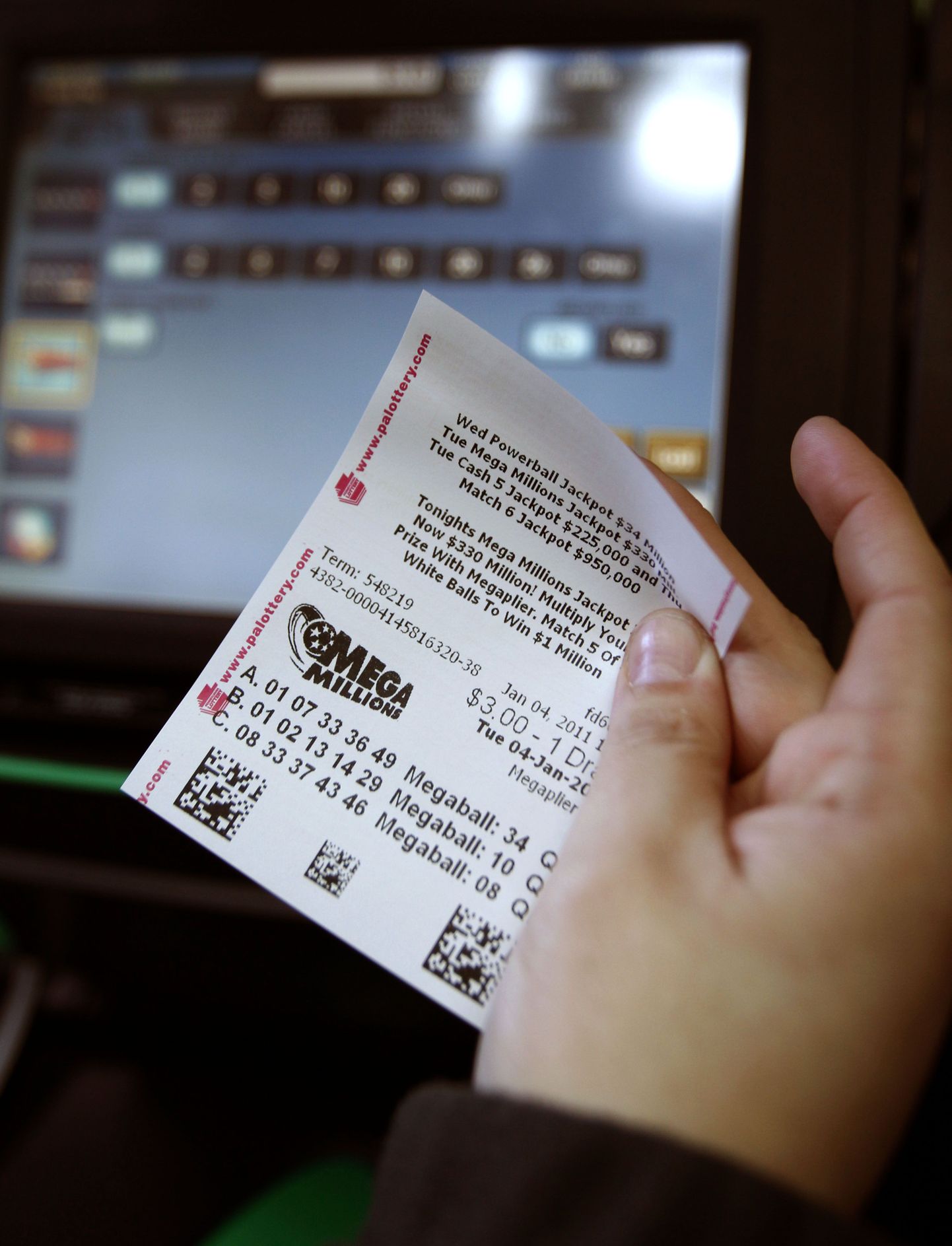 MegaMillions loterii pilet