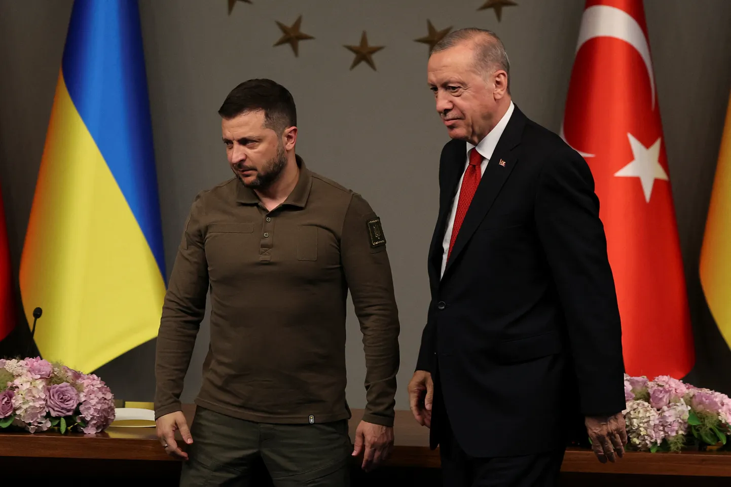 Президент Украины Владимир Зеленский и президент Турции Реджеп Тайип Эрдоган.