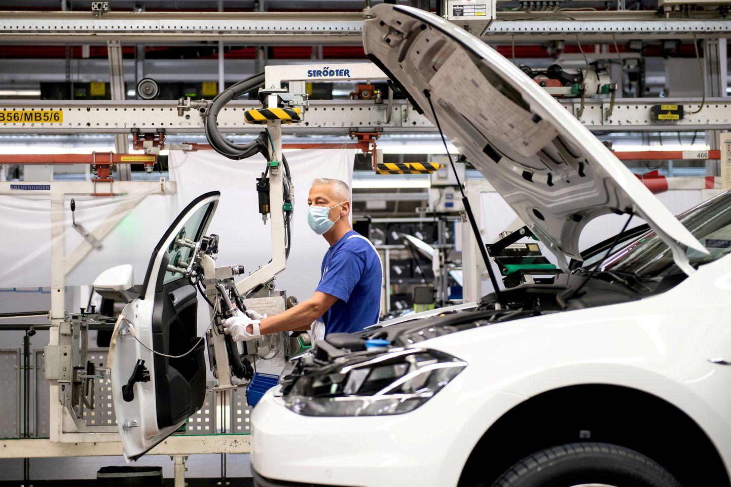 Volkswageni tehas Wolfsburgis, Saksamaal.