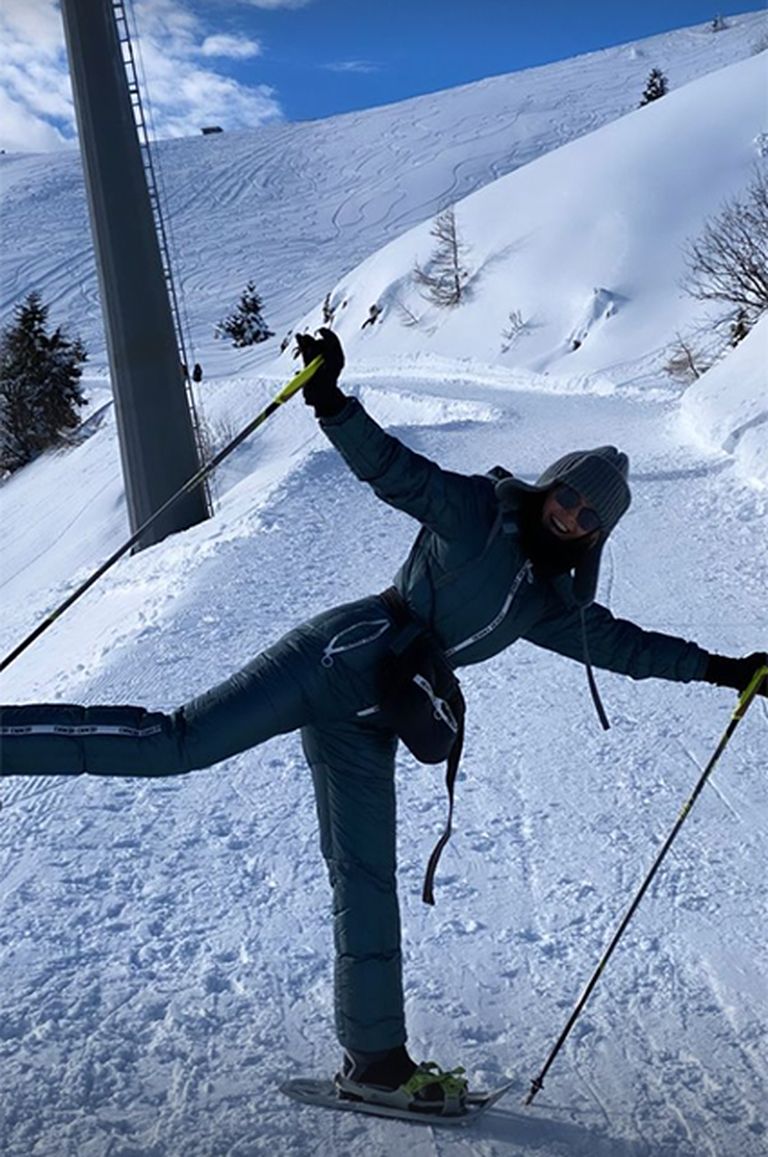 Вера Брежнева на лыжах