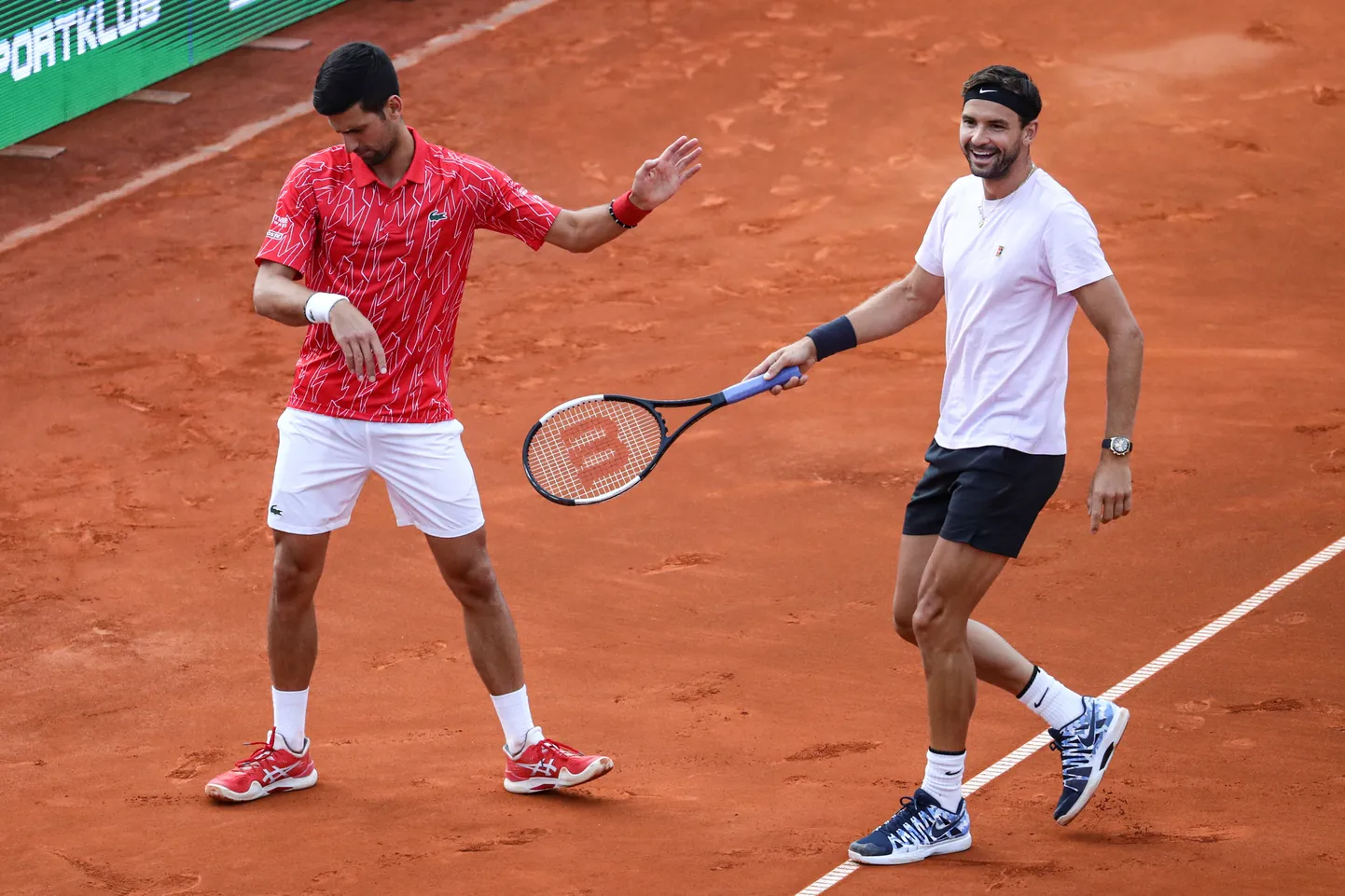 Novak Djokovic koos Grigor Dimitroviga.
