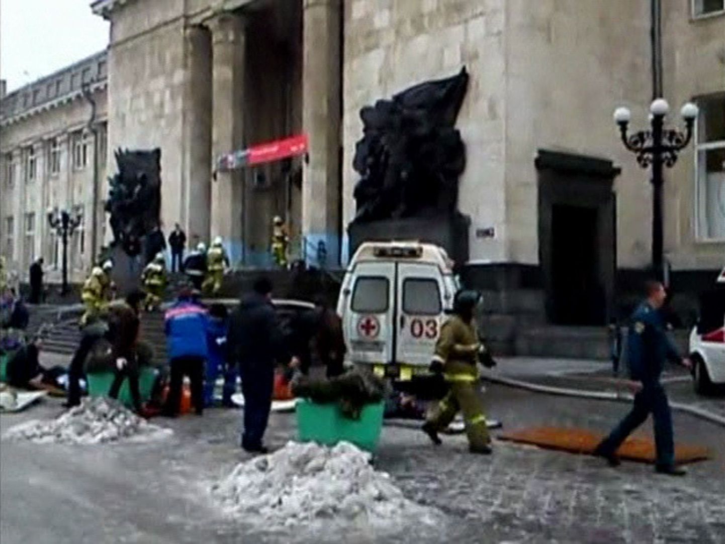 Фото с места происшествия в Волгограде.