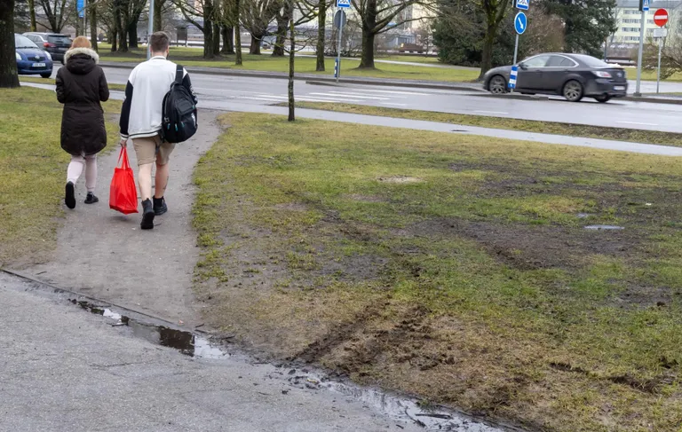 ATV teekonnast annavad märku haljasalale küntud vaod.