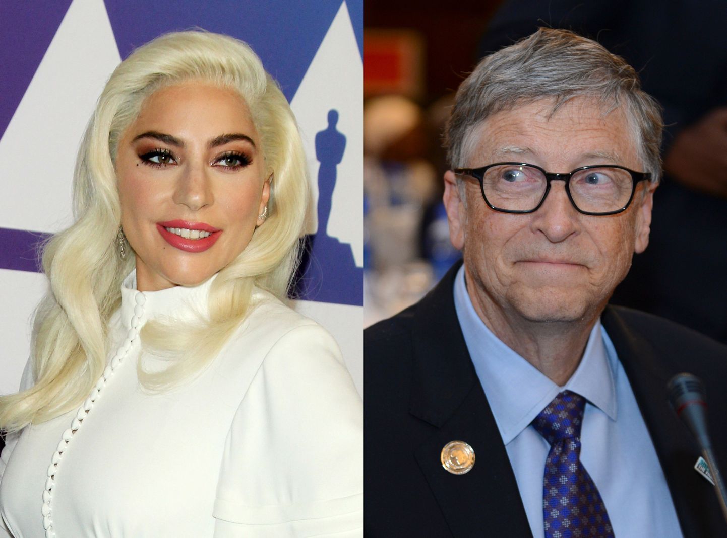 Lady Gaga (V), Bill Gates (P).