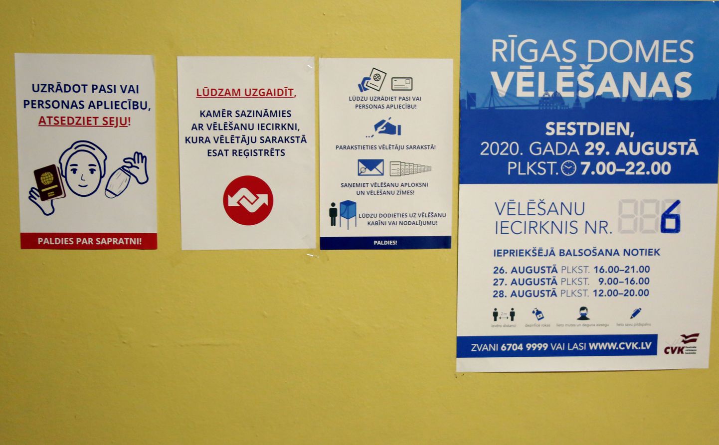 Rīgas domes ārkārtas vēlēšanu 6. iecirknis Rīgas Natālijas Draudziņas vidusskolā.