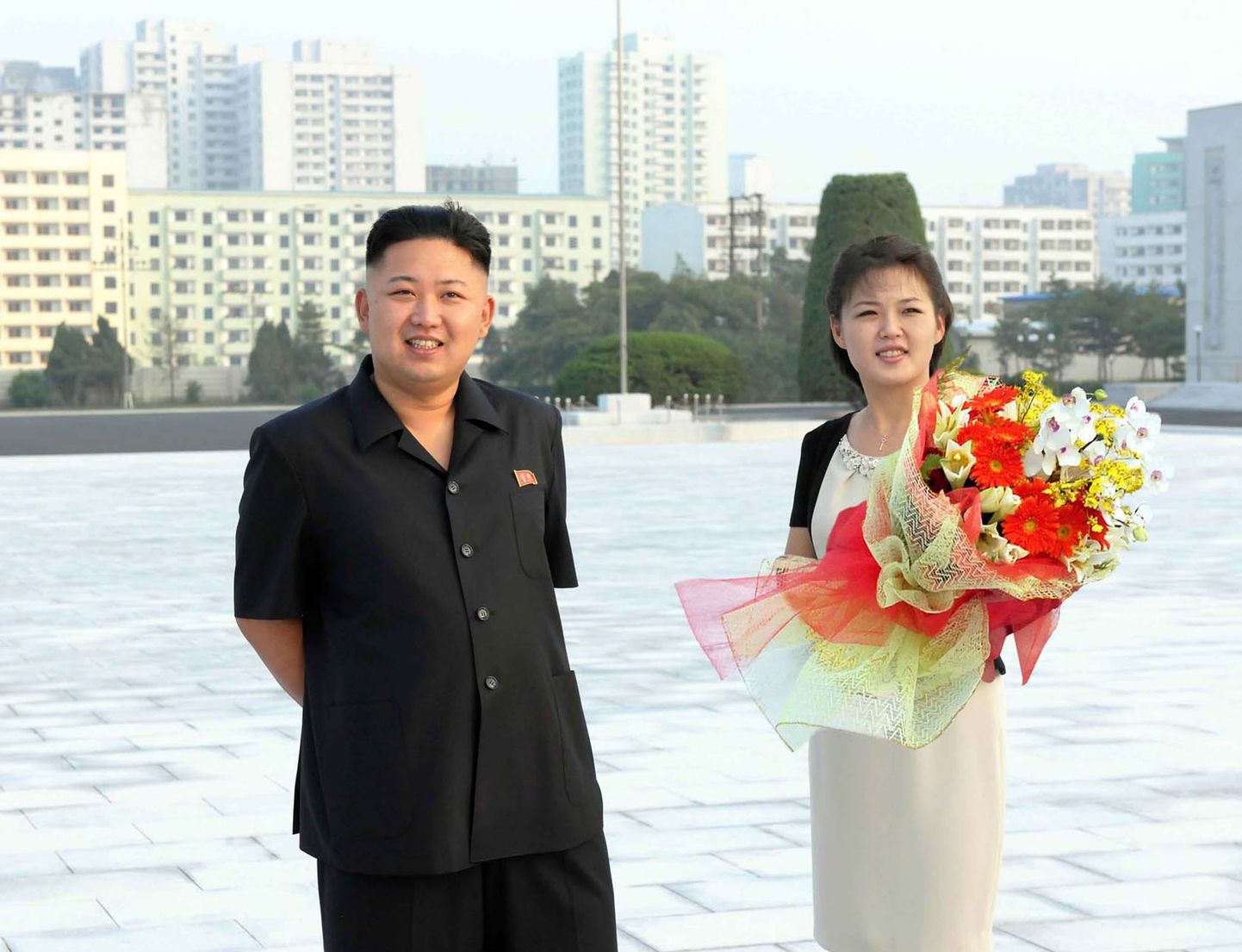 Põhja-Korea juht Kim Jong-Un ja ta naine Ri Sol-ju
