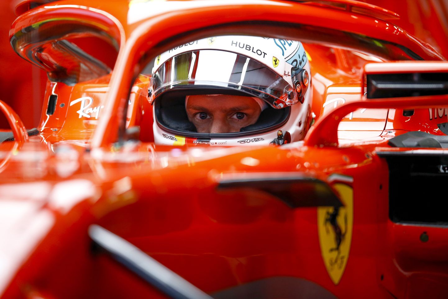 Keskendunud neljakordne maailmameister Sebastian Vettel.