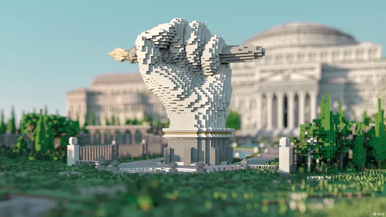 "Библиотека без цензуры" в компьютерной игре Minecraft позволяет прочитать тексты, запрещенные различными автократическимии режимами.