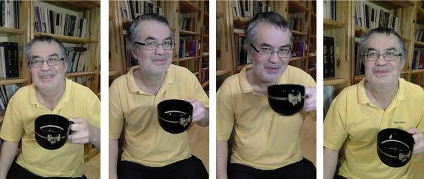 Erkki Kõlu fotod on eriolukorra kohaselt toimetuse fotograafiga kontakte vältides käepäraste vahenditega valminud eile tema enda kodus kodus. Et ta ei olnud varem endlit ehk selfit teinud, tuli neid nüüd korraga mitu.