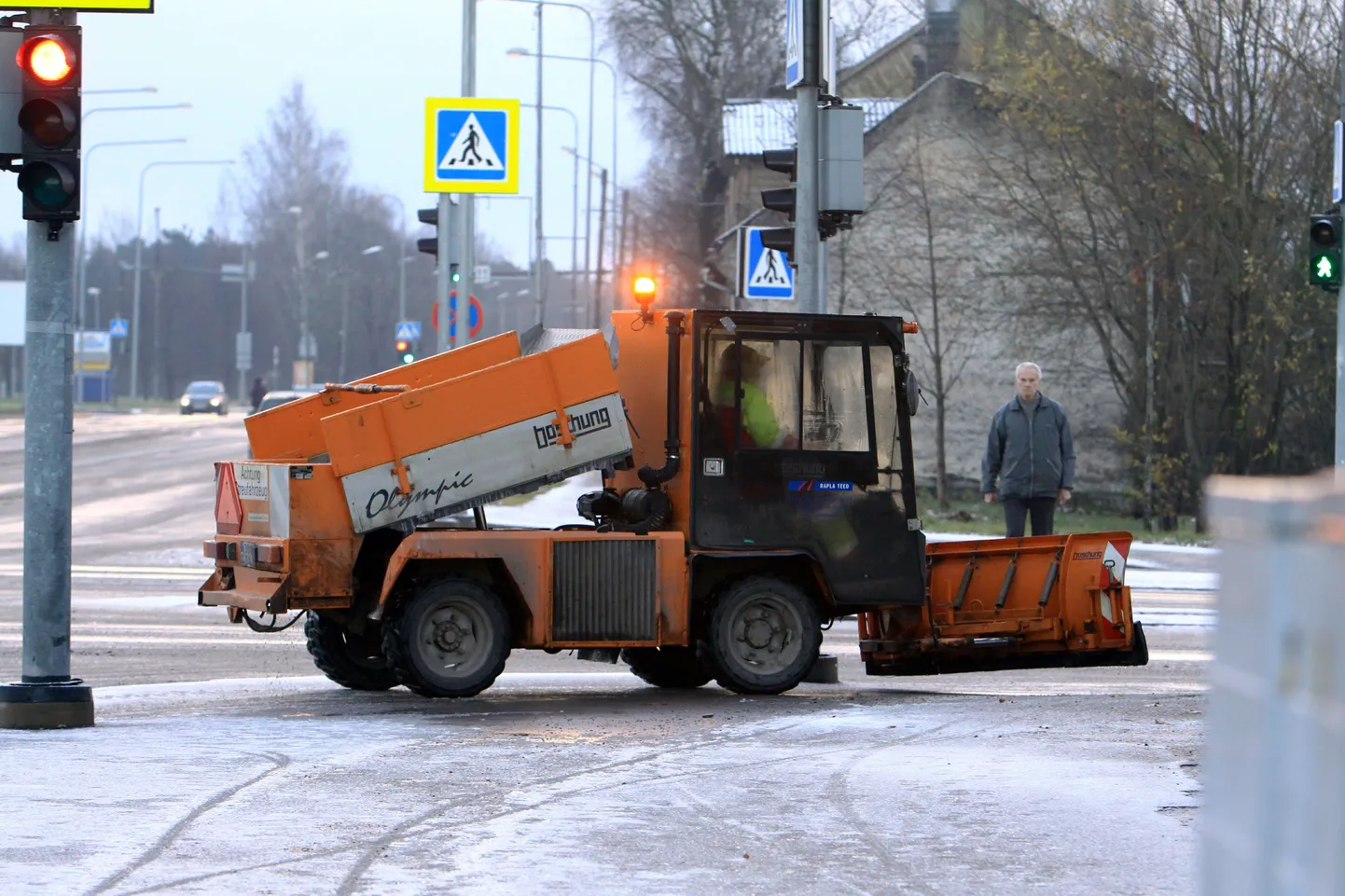Libeduse tõrje Riia maantee ja Papiniidu tänava ristmikul.