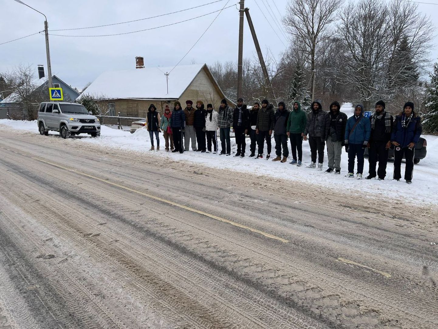 Illegal border crossers detained in Petseri district, Russia.