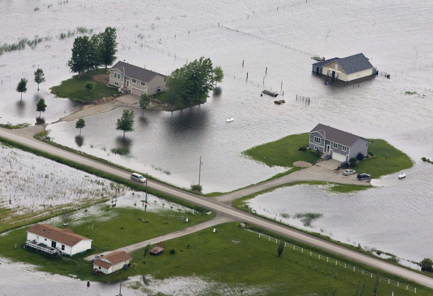 Missouri jõe tulvaveed Bartlettis Iowa osariigis.