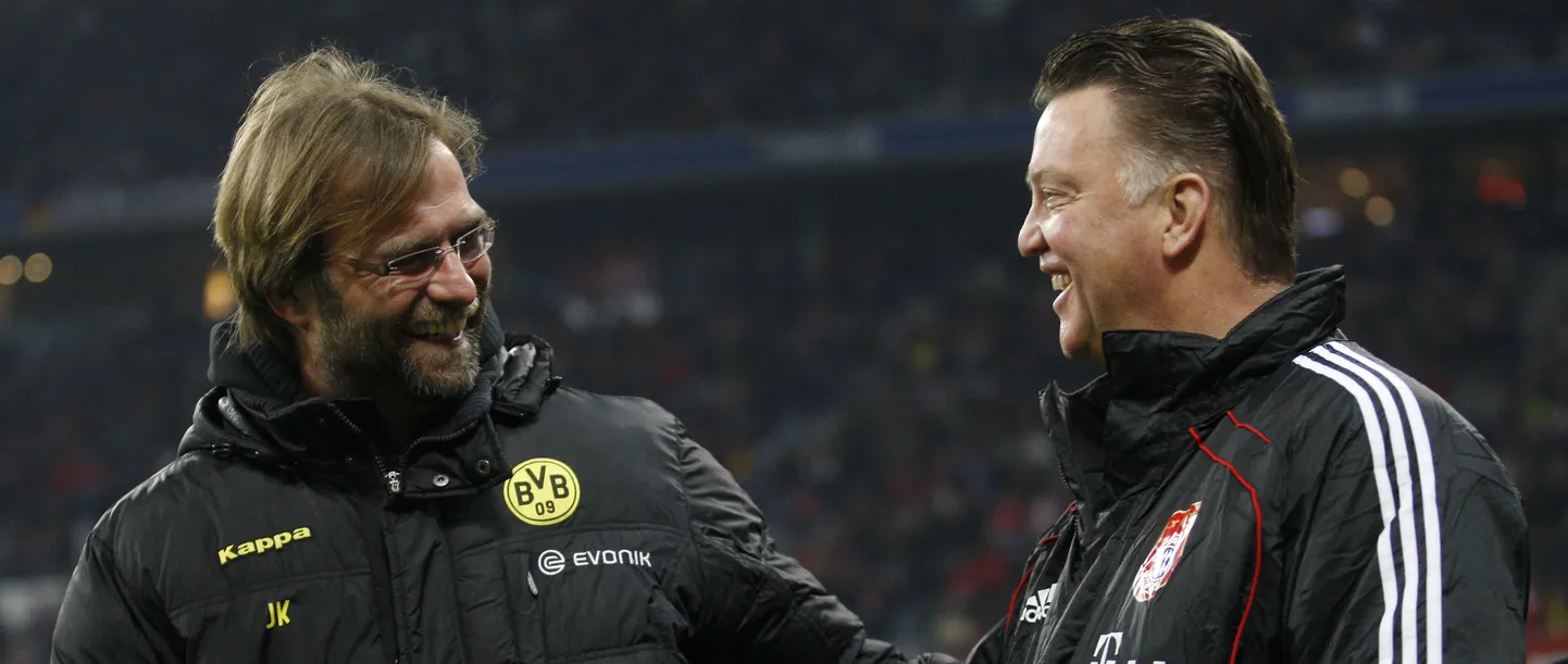 Jürgen Klopp (vasakul) ja Louis van Gaal kohtusid omavahel juba Saksamaa kõrgliigas, kui Klopp oli Borussia eesotsas ja van Gaal juhendas Müncheni Bayernit. Tänavu on mehed vastavalt Liverpooli ja Manchester Unitedi eesotsas.